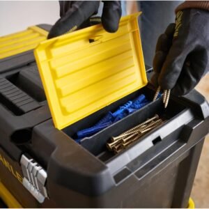 STANLEY Essential Rolling Workshop Toolbox, 3 Tier Stackable Units